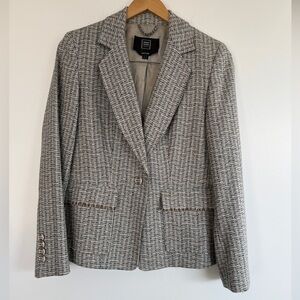 Herve Leger Paris Wool and Fully Lined Patterned Blazer, Sz. 4